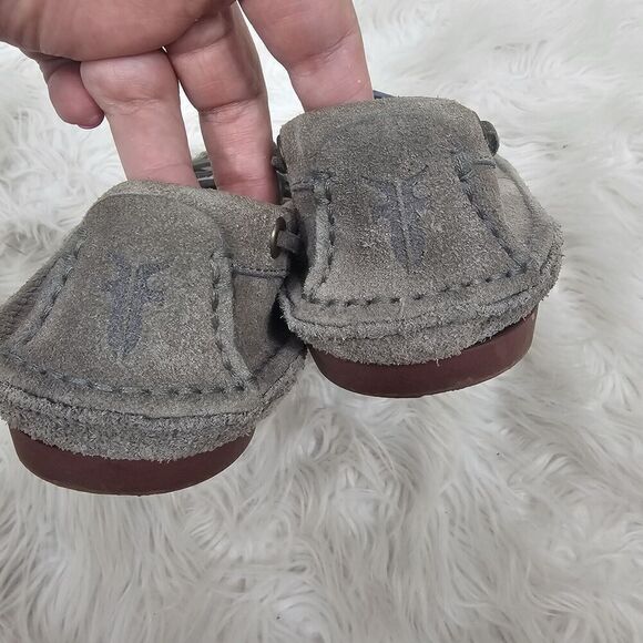 Frye Mason Tie Boat Shoe All Leather Men's Size 11.5 Gray - Picture 6 of 8